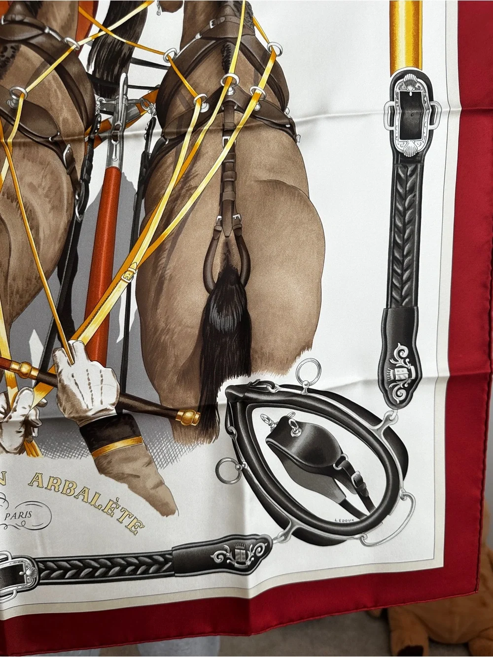 Hermes Attelage en Arbalete forever scarf 90